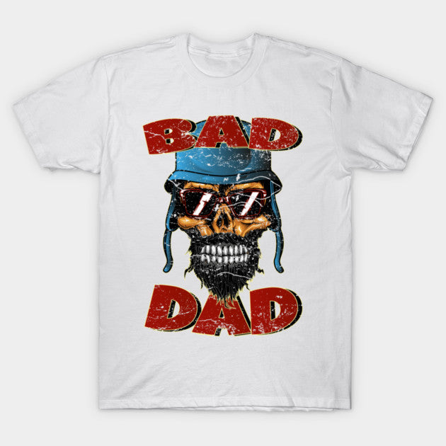 Test - Bad Dad Biker Skull T-Shirt
