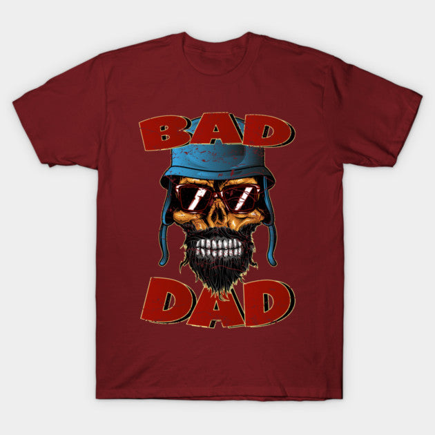 Test - Bad Dad Biker Skull T-Shirt