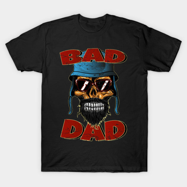 Test - Bad Dad Biker Skull T-Shirt