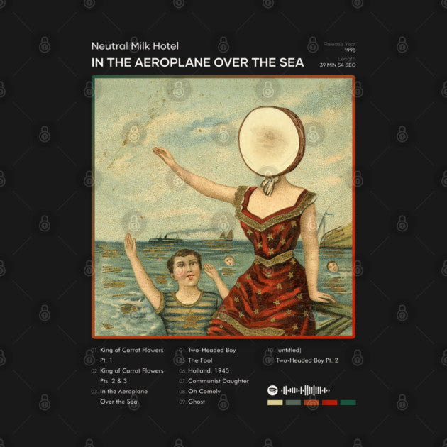 Test - Neutral Milk Hotel - In the Aeroplane Over the Sea Tracklist Album T-Shirt