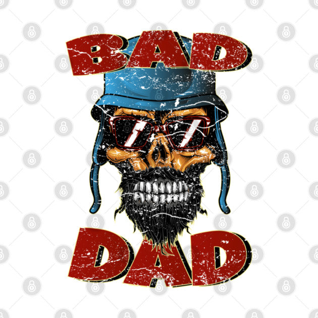 Test - Bad Dad Biker Skull T-Shirt